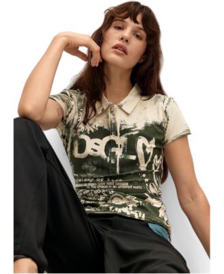 Women's Printed Polo Shirt