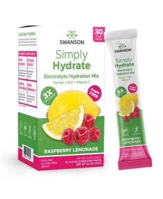 Simply Hydrate Sugar-Free Electrolyte Mix, 30 Packets, Variety Pack (Raspberry Lemonde)