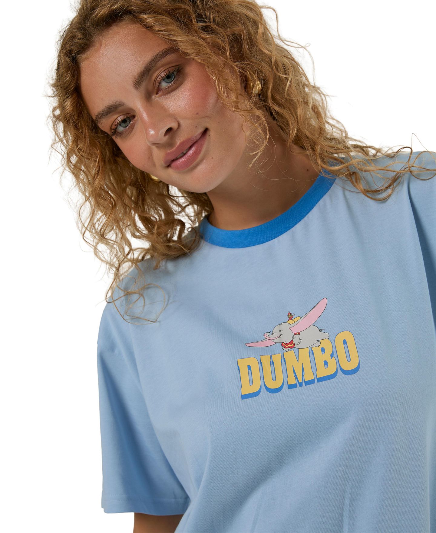Женская футболка Skinnydip London Disney Dumbo Poster Oversized Graphic, цвет: Синий — фото 2
