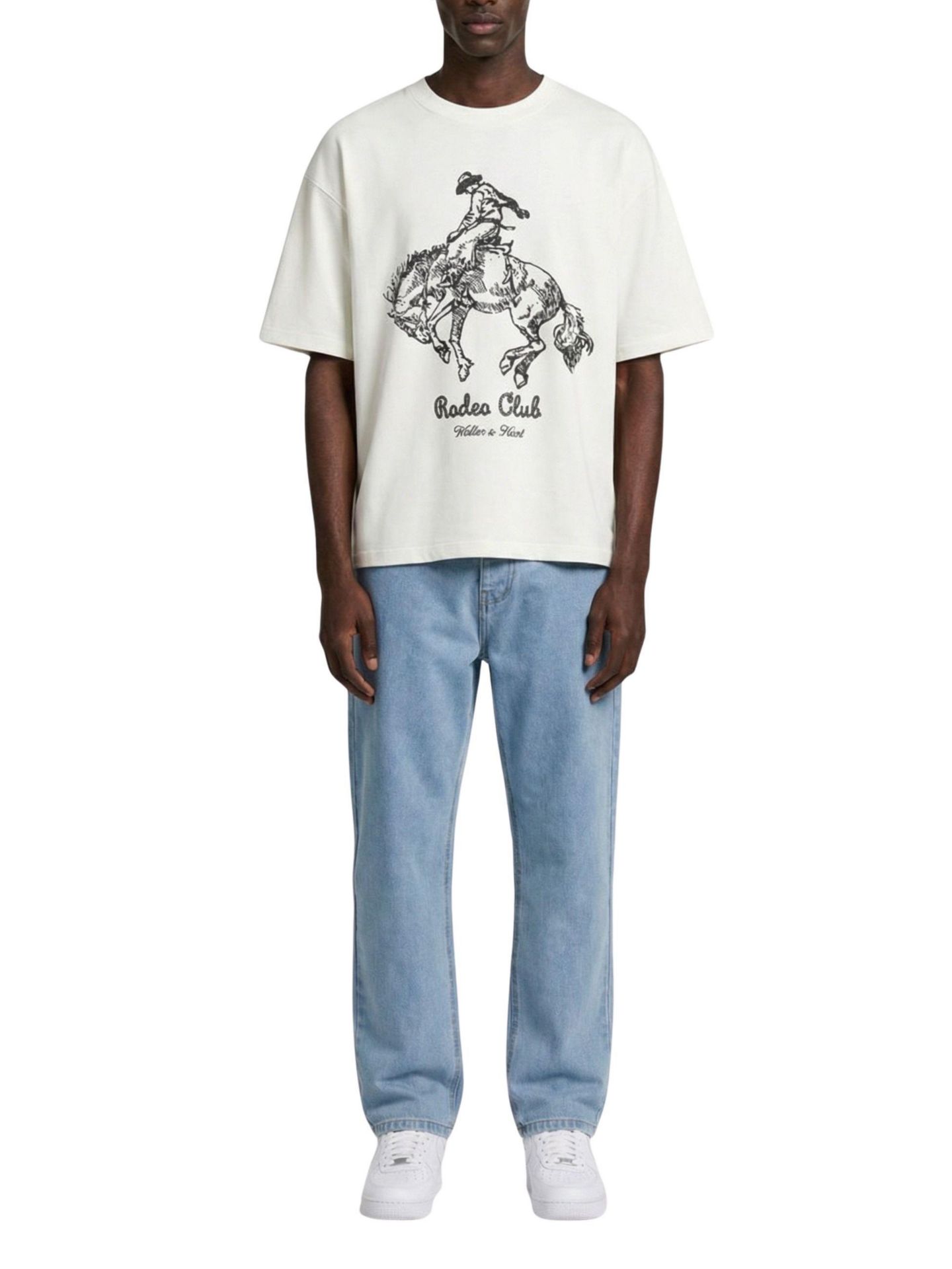 Мужская футболка Walker & Hunt Rodeo Horse Short Sleeve, цвет: Молочно-белый — фото 2