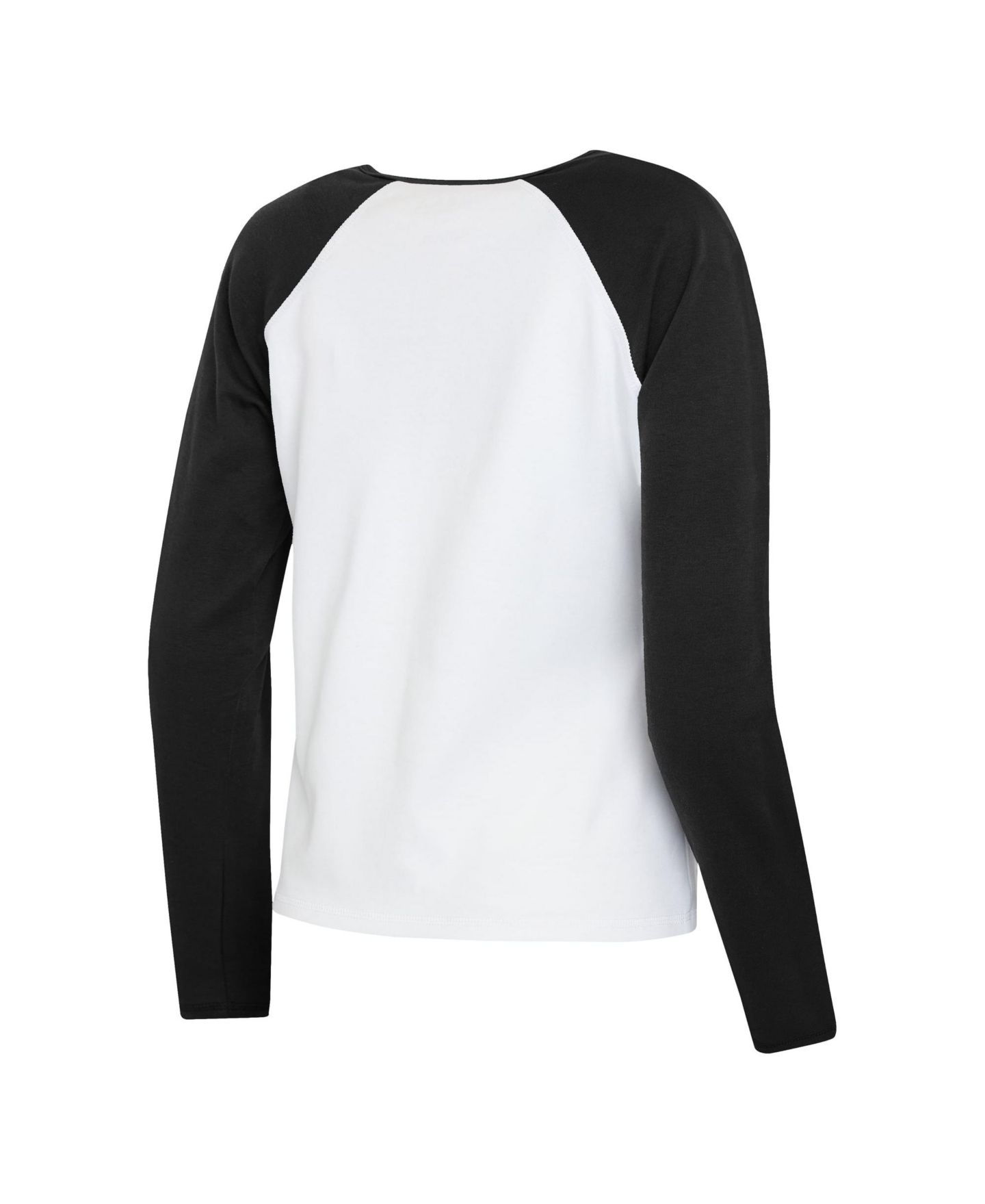 Женская футболка WEAR by Erin Andrews White/Black Pittsburgh Steelers Plus Size Henley Long Sleeve Raglan — фото 2