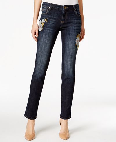 Kut from the Kloth Embroidered Catherine Boyfriend Jeans