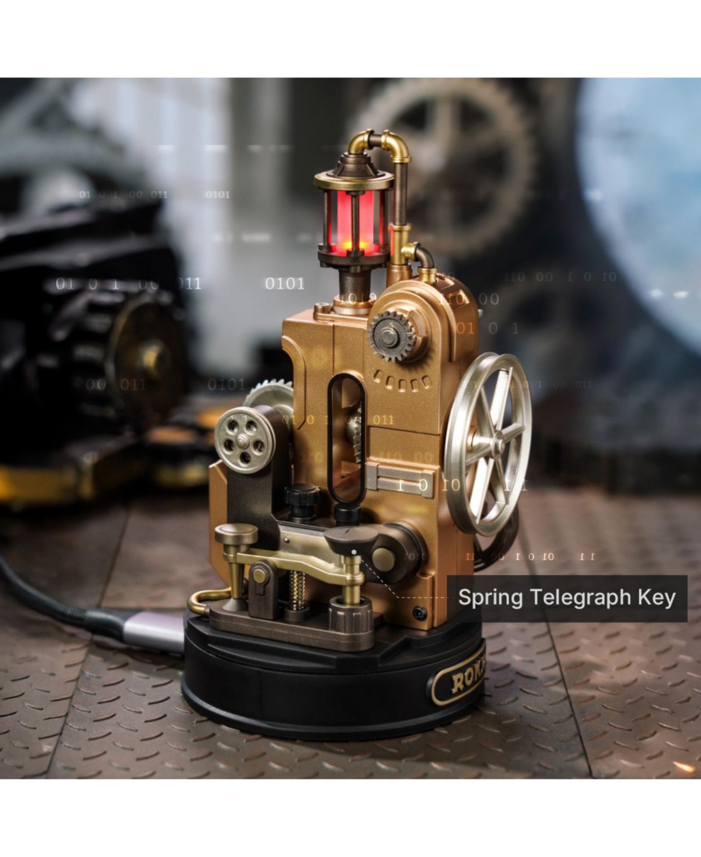 Детские конструкторы Robotime Morse Telegraph Industrial City 60-Piece 3D Puzzle Model Kit, Ages 14+ — фото 3