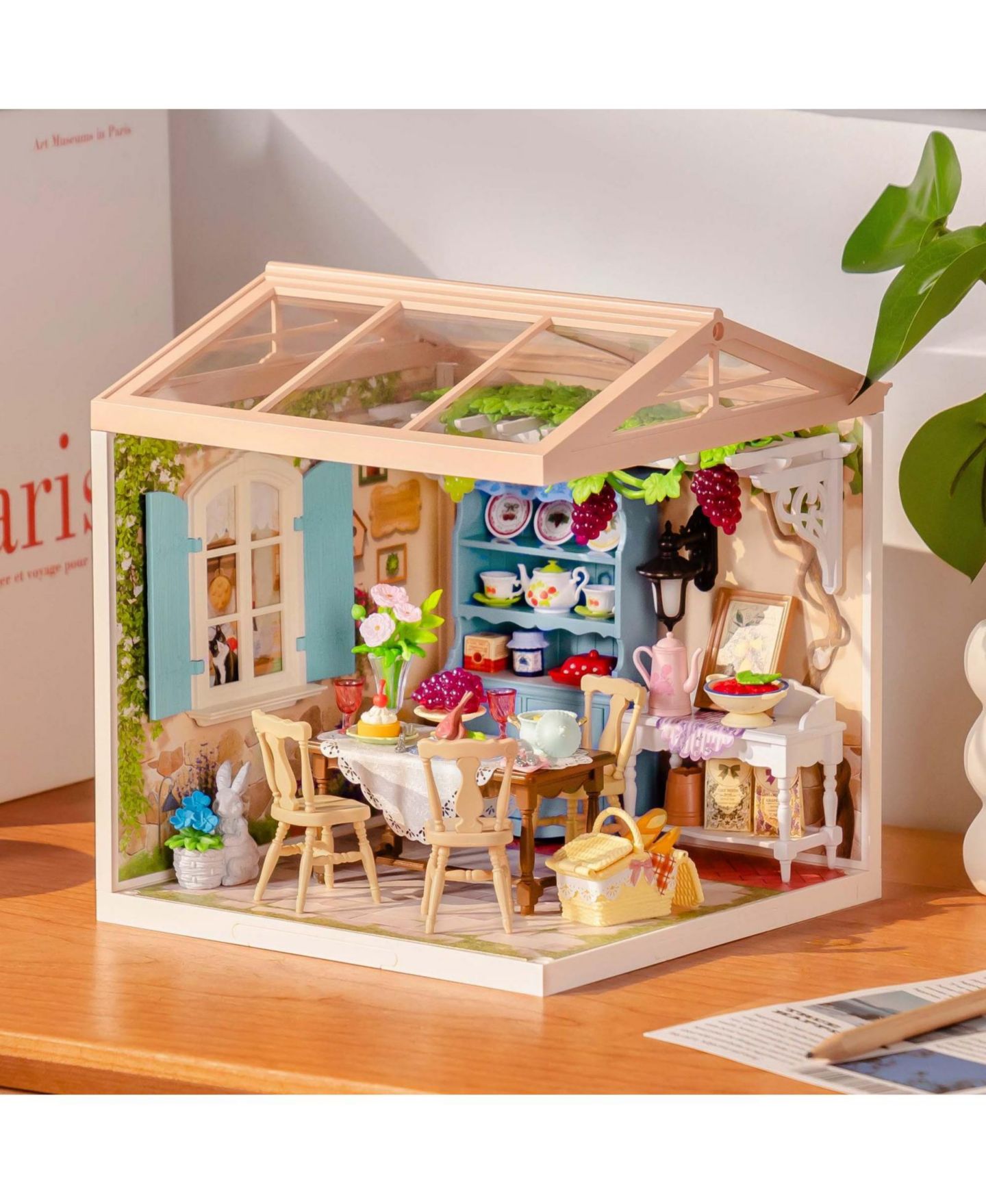 Детский конструктор Robotime Midsummer Dream Yard DIY Miniature LED Building Set, Ages 14+ — фото 4