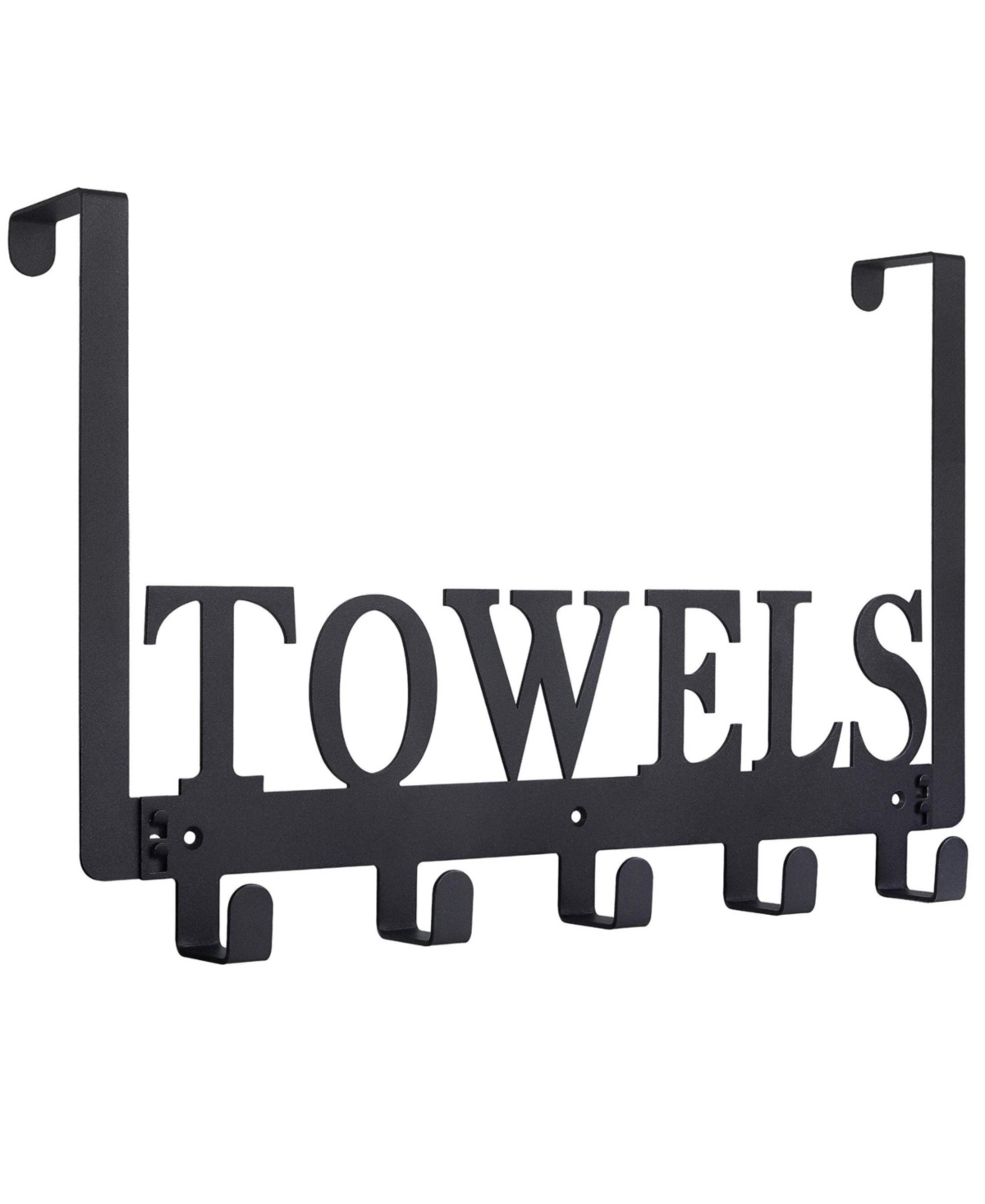 Cyqbd 5 Hooks Over Door Towel Rack Bathroom Hardware Bedroom Cabinet Metal