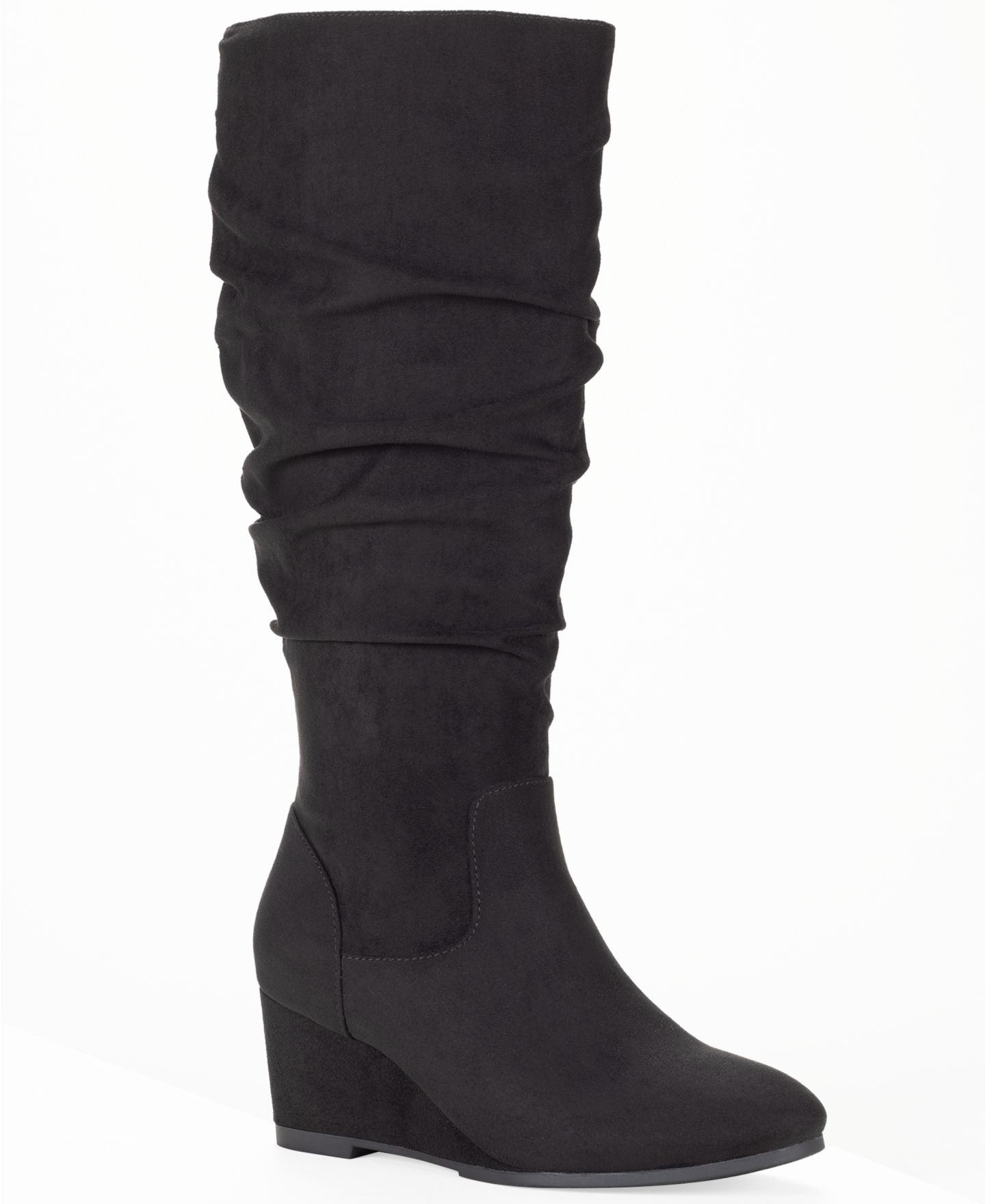 Женские ботинки Style & Co Perlaa Knee-High Slouch Memory Foam, цвет: Чёрный — фото 1