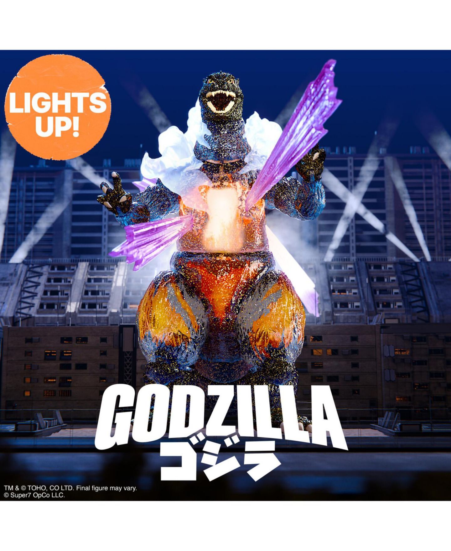 Детская фигурка Super7 Toho Ultimates Final Battle Godzilla 7.85" LED Light-Up Action Figure, Ages 14+, цвет: Разноцветный — фото 2