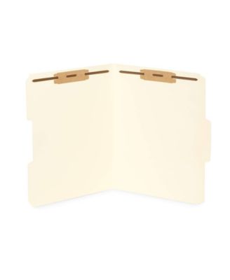 50 Pack Fastener File Folders Letter Size 2 Prong Reinforced Tabs Multicolor