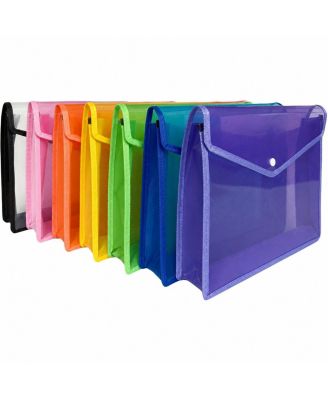 7 Pack Plastic Expanding File Folders Letter A4 Size Accordion Organizer