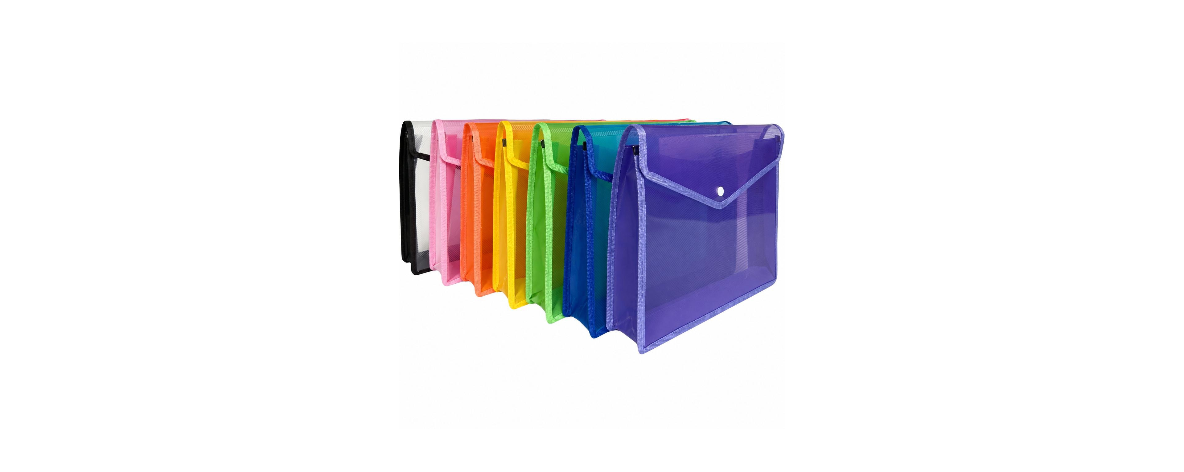 Four Candies 7 Pack Plastic Expanding File Folders Letter A4 Size Accordion Organizer
