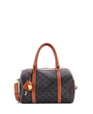 Large Boston Bag Triomphe Coated Canvas