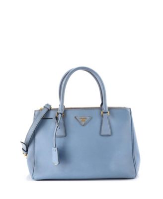 Small Double Zip Lux Tote Saffiano Leather