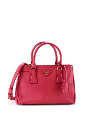 Small Double Zip Lux Tote Saffiano Leather