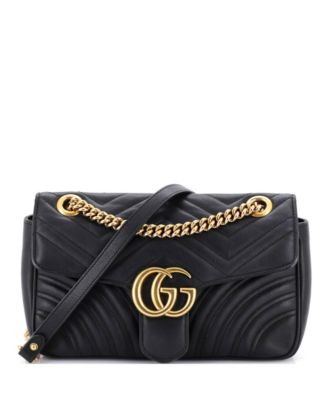 Medium Leather GG Marmont Flap Shoulder Bag