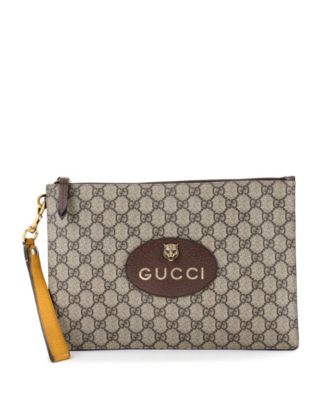 Neo Vintage Wristlet Pouch GG Coated Canvas
