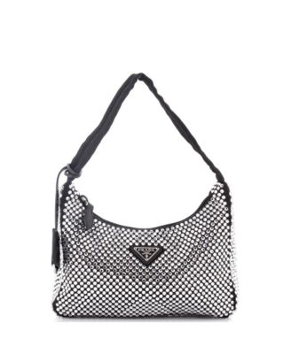 Mini Re-Edition 2000 Hobo Crystal Embellished Satin