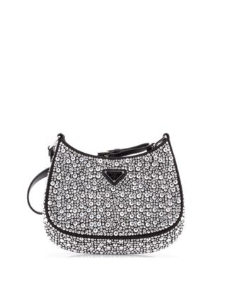 Small Cleo Shoulder Bag Crystal Embellished Satin