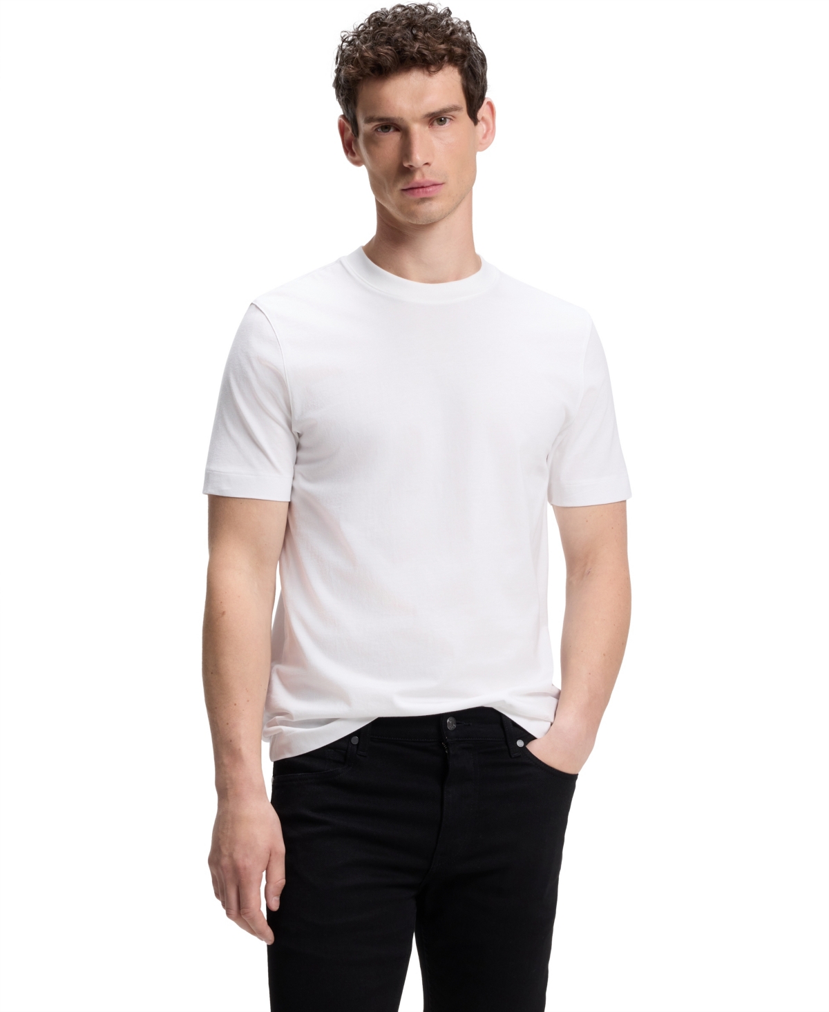 Boss by Hugo Men's Thompson 02 Cotton Jersey Regular-Fit Crew Neck T-Shirt