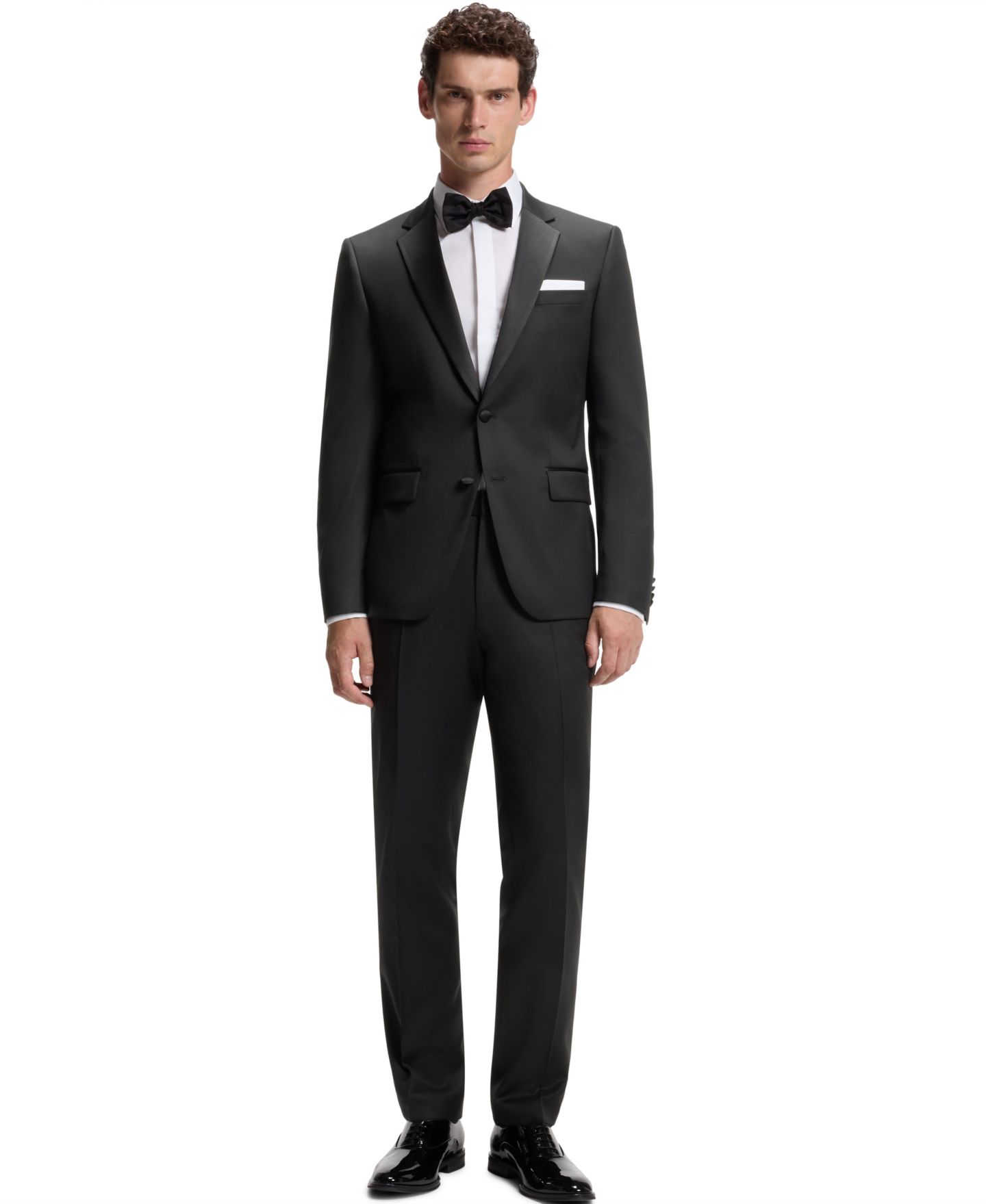 Мужские брюки Hugo Boss Virgin-Wool Serge Slim-Fit, цвет: Чёрный — фото 2