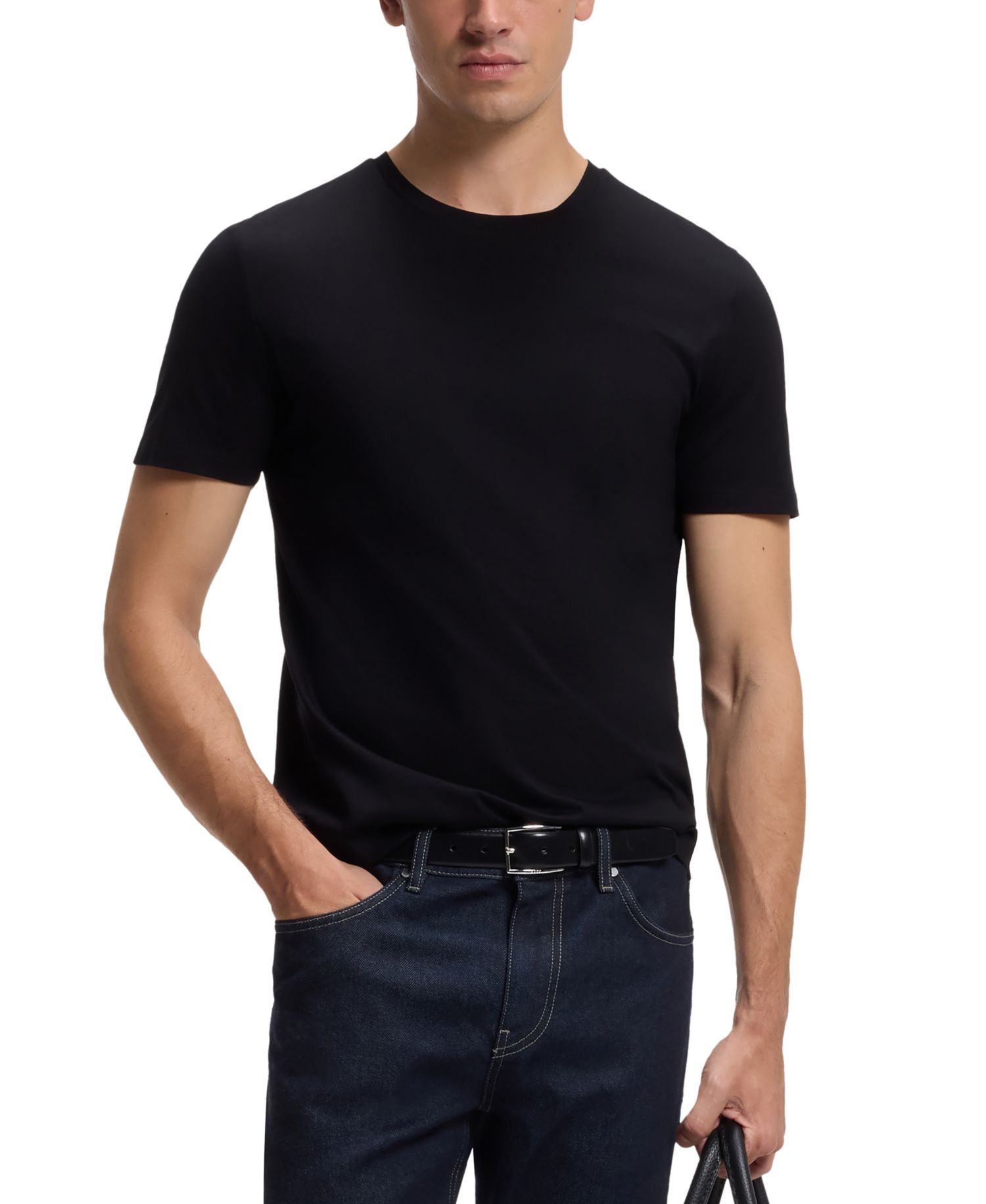 Men's Slim-Fit Mercerized-Cotton T-shirt
