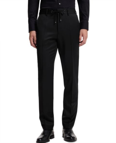 Мужские брюки Hugo Boss Drawstring Trousers, цвет: Чёрный