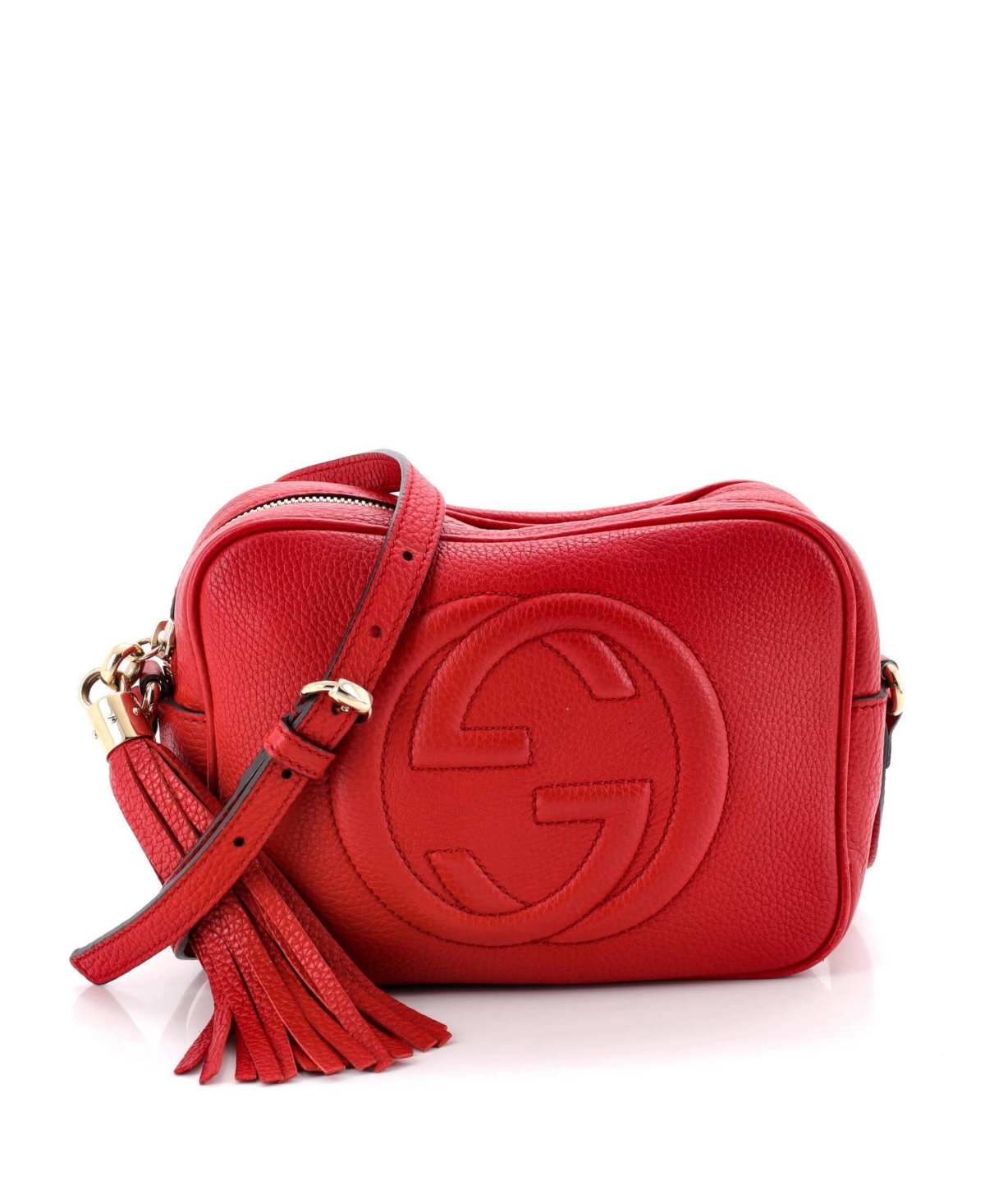 Pre-Owned Gucci Small Soho Disco Crossbody Bag Leather - Red