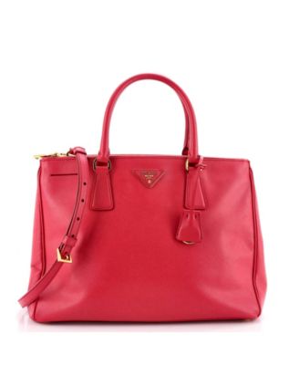 Medium Double Zip Lux Tote Saffiano Leather