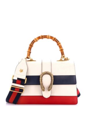 Medium Dionysus Bamboo Top Handle Bag Colorblock Leather