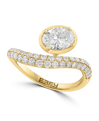 Lab-Grown Diamond Oval Ring (1-1/2 ct. t.w.) in 14k Yellow Gold