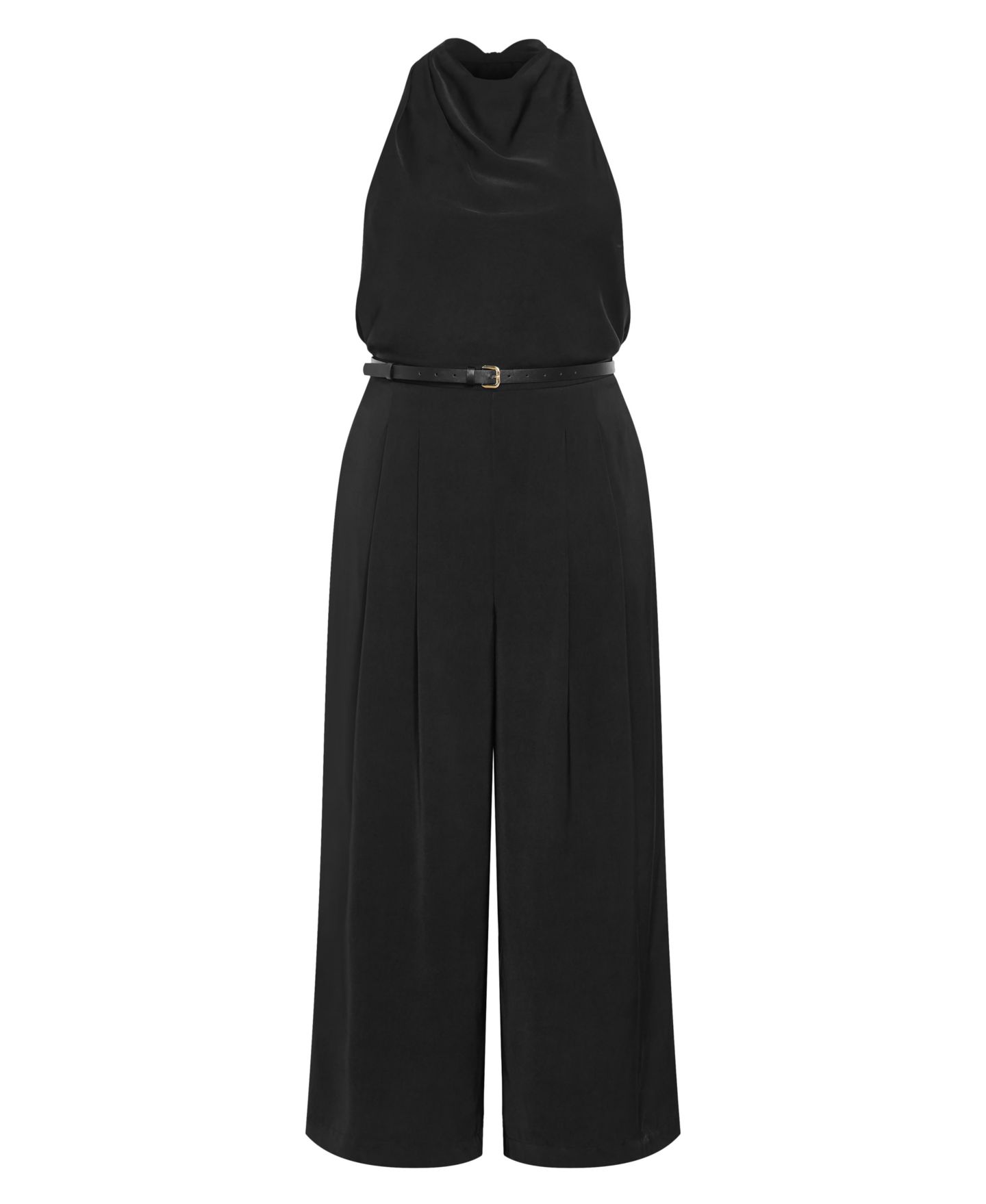 Женский комбинезон CITY CHIC Clara Halter Wide Leg Jumpsuit, цвет: Чёрный — фото 4
