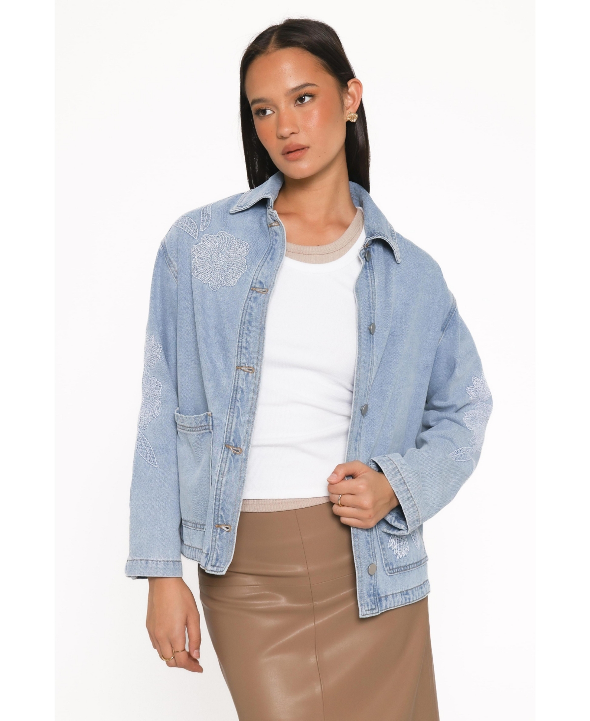 Petal and Pup Women's Mora Embroidered Denim Jacket