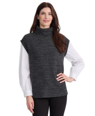 Women's Twofer Turtleneck Long-Sleeve Top