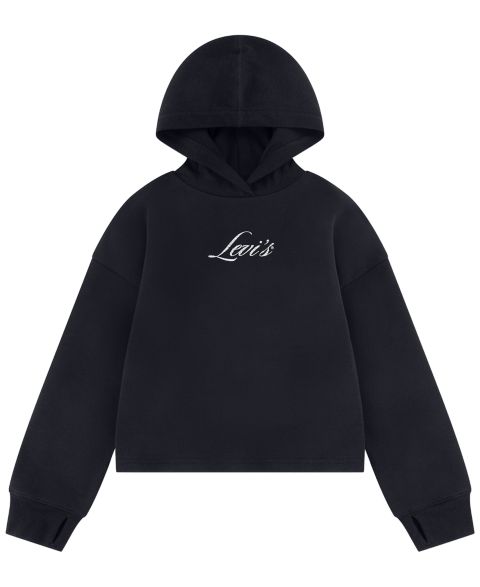 Худи Levi's Ribbed Long-Sleeve для девочек, цвет: Антрацитовый