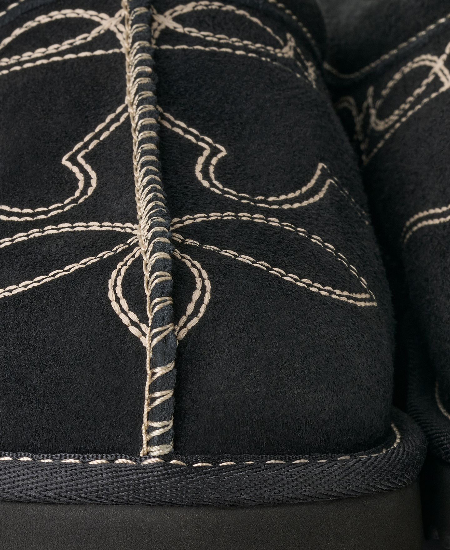 Женские тапочки UGG® Tasman Western Slip-On Slippers, цвет: Чёрный — фото 7