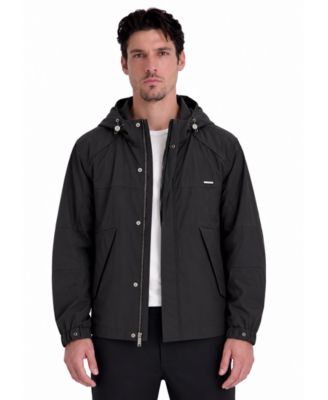 Men's Lightweight Hooded Nylon Windbreaker