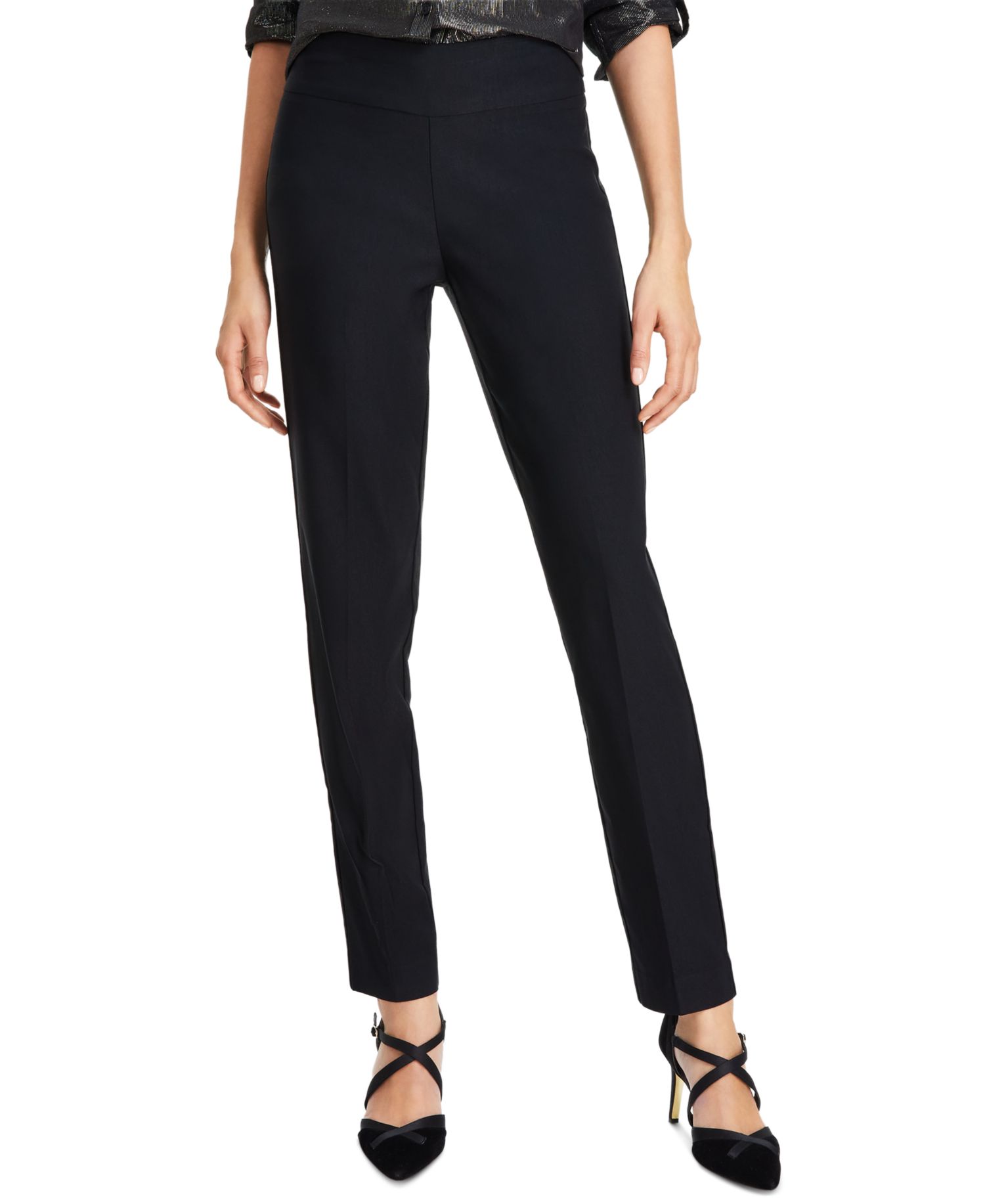 Women's Tummy-Control Pull-On Slim Trousers, in Regular, Short & Long