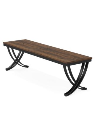Farmhouse Dinner Table with Metal Legs for Kitchen Dining Room and Family Meals