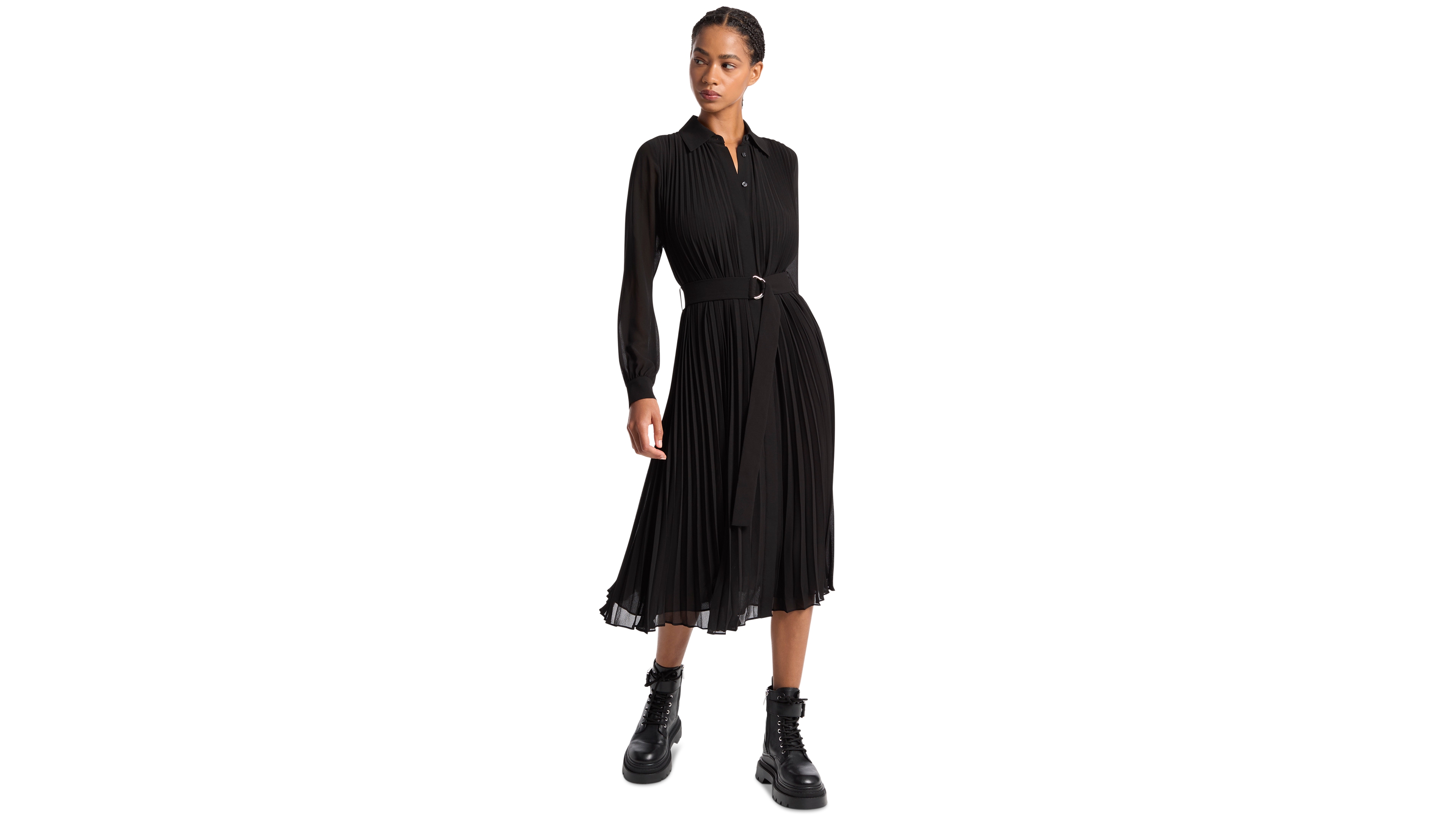 Michael Kors Women's Pleated Shirt Dress