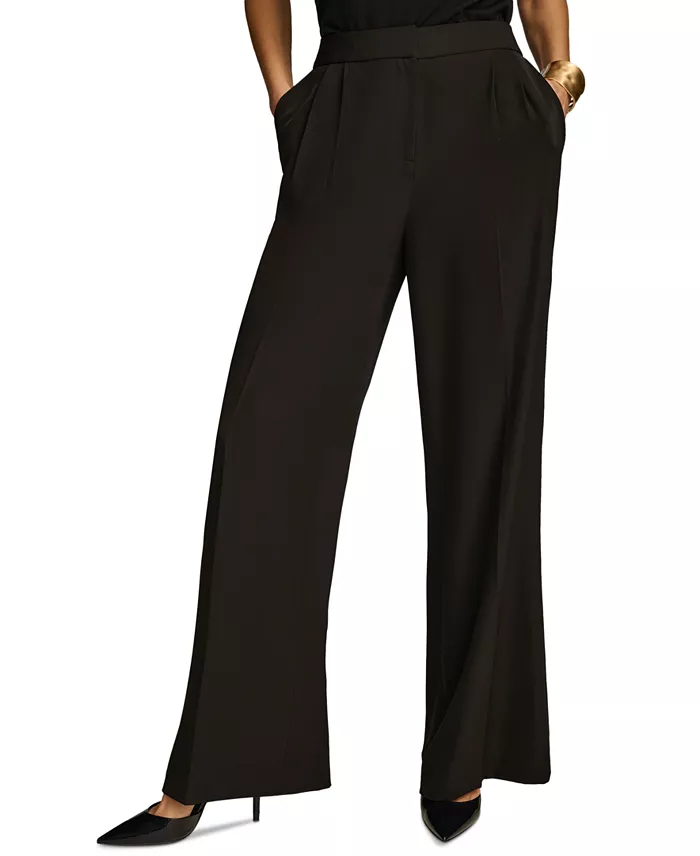 Women's Pleat Front Wide-Leg Pants