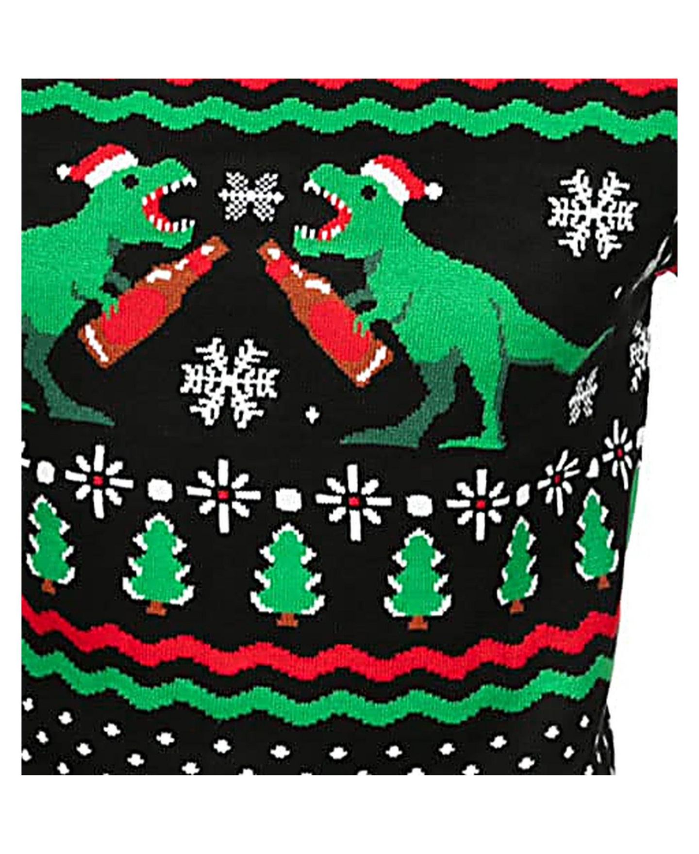 Мужской свитер Tipsy Elves Dino Mate Dinosaur-Themed Holiday Ugly Christmas — фото 3
