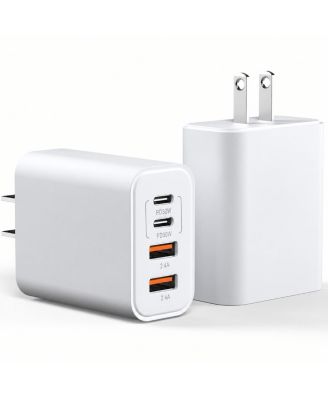 40W USB C Wall Charger Block 4 Port PD QC Fast Charging for Phone Tablet
