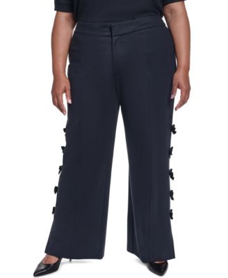 Plus Size Wide-Leg Knit Pants