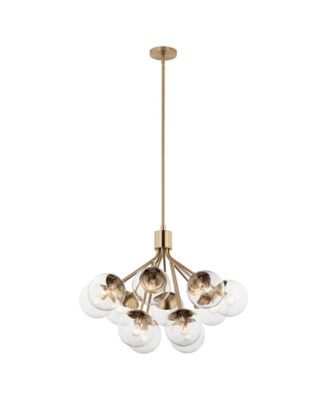 Silvarious 30" Wide 12-Light Champagne Bronze Chandelier