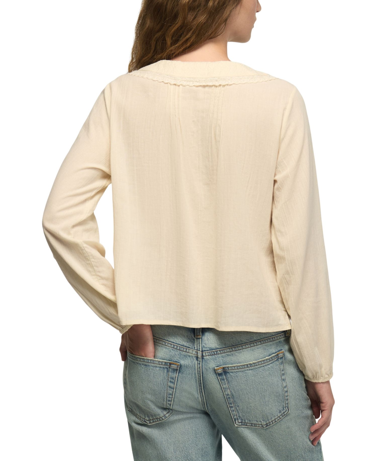 Women's Long-Sleeve Peter Pan Collar Blouse
