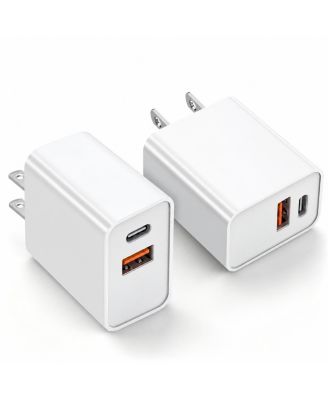 20W Dual Port PD Fast Charging Wall Adapter USB C and A Plug