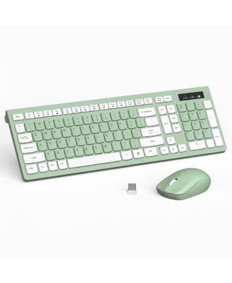 Wireless Keyboard and Mouse Combo Silent Full Size 3 DPI Adjustable