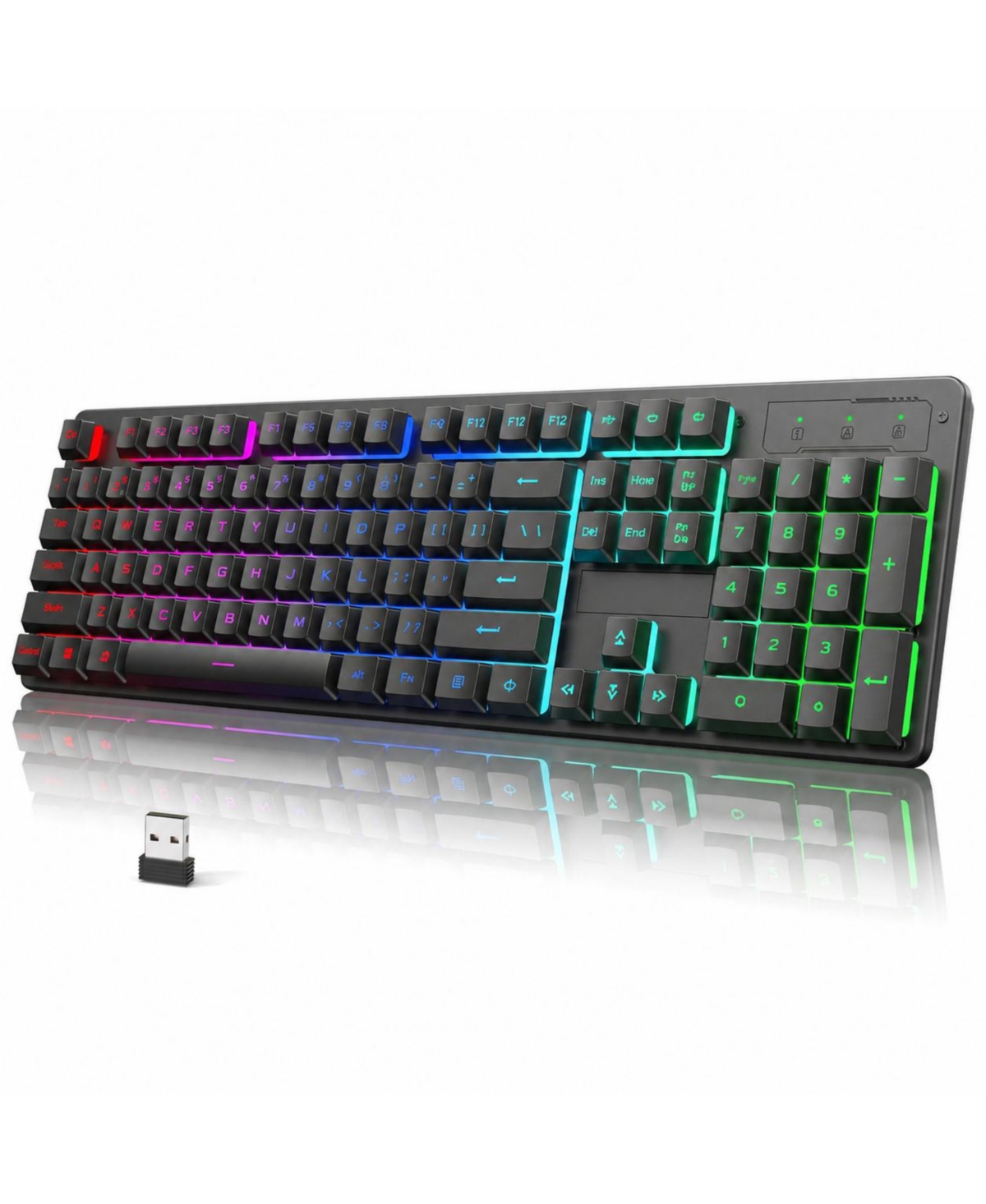 Lofree Wireless Mechanical Gaming Keyboard 108 Key Hot Swappable Rgb Tri Mode - Black-w