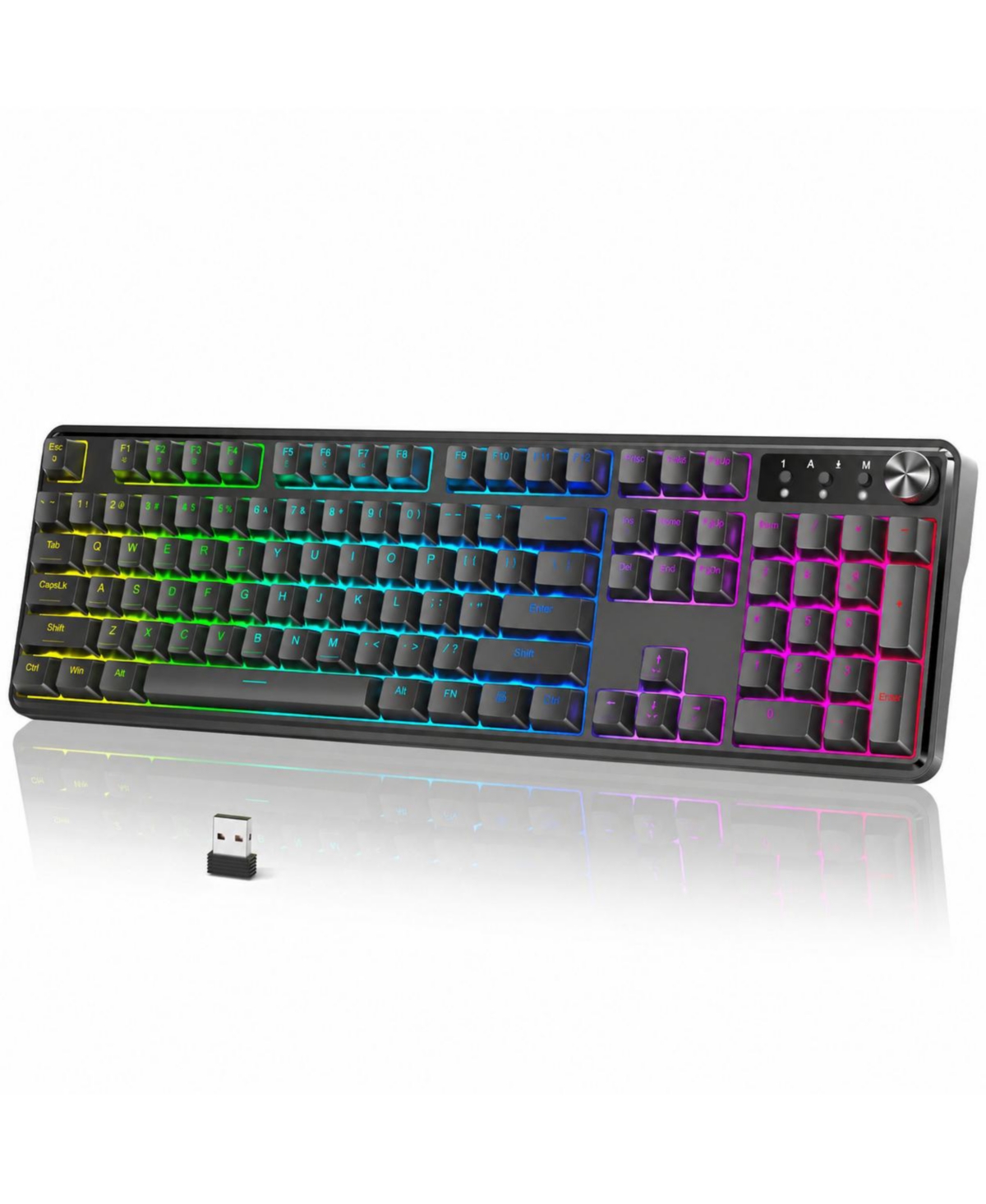 Lofree Wireless Mechanical Gaming Keyboard 108 Key Hot Swappable Rgb Tri Mode - Grayish black