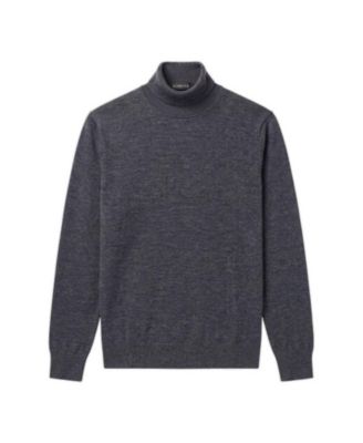 Men's Big & Tall Regular-Fit Merino Wool Turtleneck Sweater