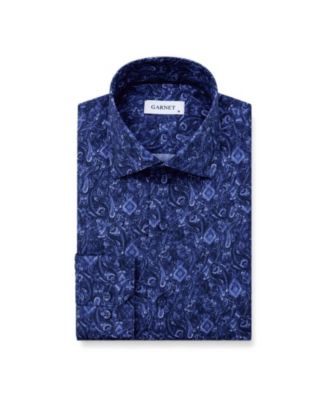 Men's Spread Collar Print Long-Sleeve Shirt